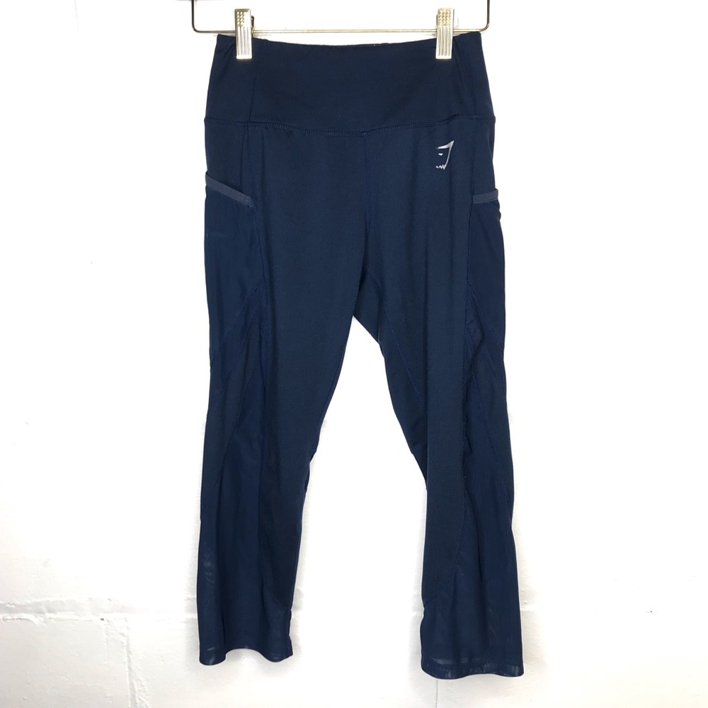 Gymshark Womens Small Blue Dry Moisture Management Leggings Mesh